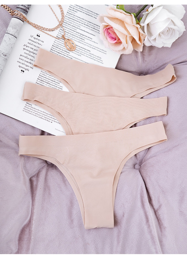 NUDE BRAZIL SLIPS PACK OF 3