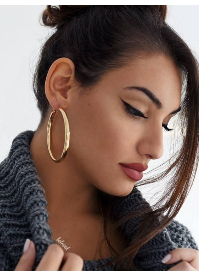 BOLD GOLD HOOP EARRINGS
