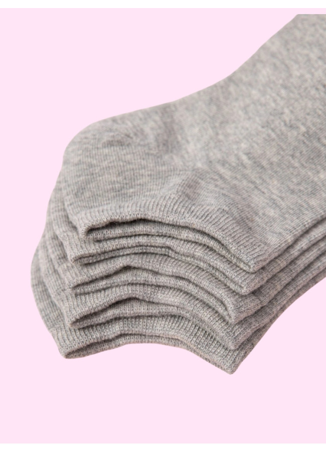 5 PACK GREY TRAINER SOCKS
