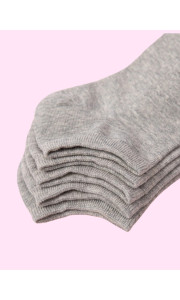 5 PACK GREY TRAINER SOCKS
