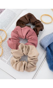 LEATHER SCRUNCHIES PBRE