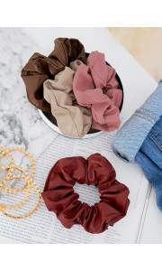 LEATHER SCRUNCHIES PBRE