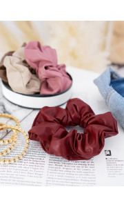 LEATHER SCRUNCHIES PBRE