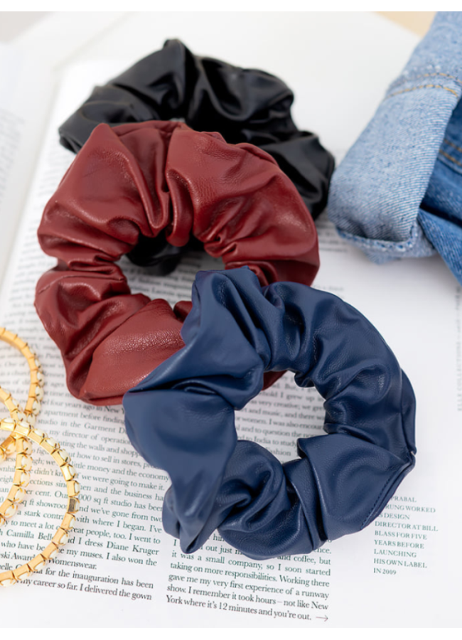 LEATHER SCRUNCHIES PBRE