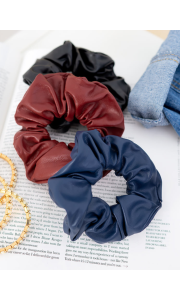 LEATHER SCRUNCHIES PBRE