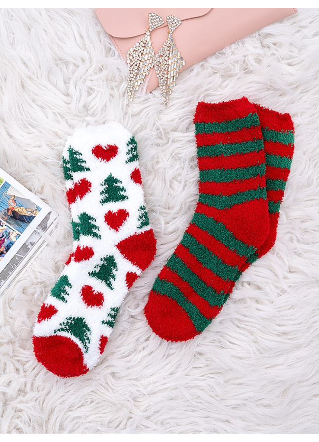 XMAS TREE SOCKS SET OF 2