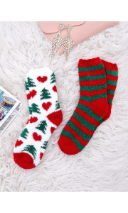 XMAS TREE SOCKS SET OF 2