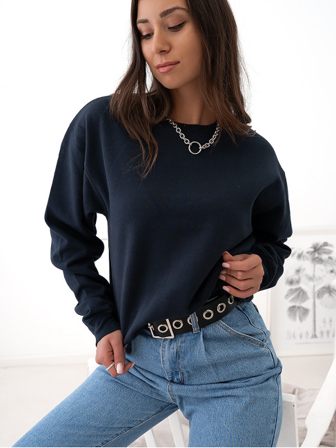 BASIC DARK BLUE SWEATSHIRT