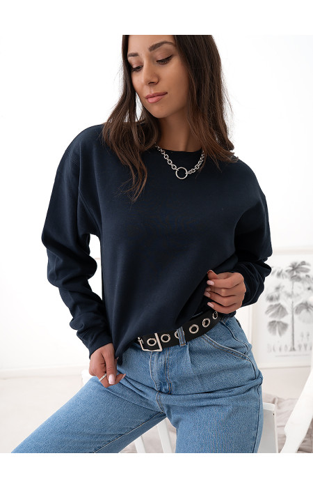 BASIC DARK BLUE SWEATSHIRT