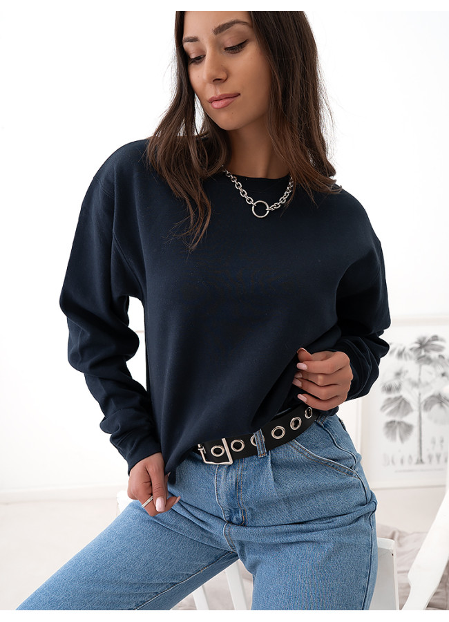 BASIC DARK BLUE SWEATSHIRT