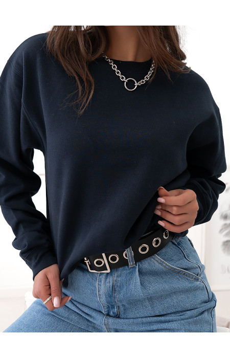 BASIC DARK BLUE SWEATSHIRT