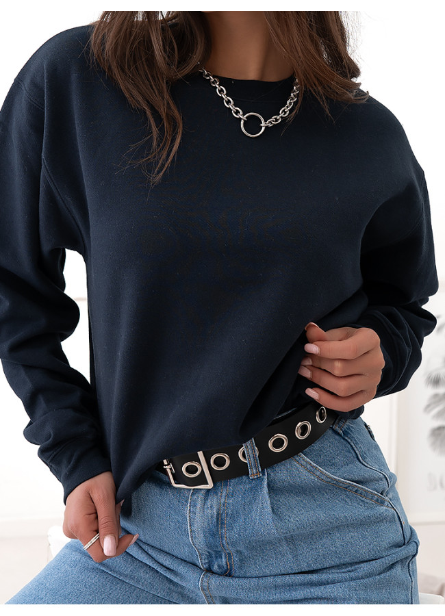 BASIC DARK BLUE SWEATSHIRT