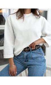 CROP SLEEVES WHITE SWEATSHIRTS