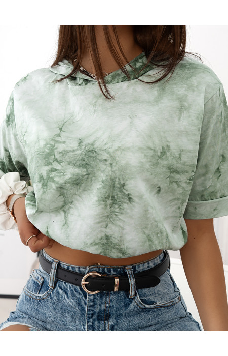 SILVIA WATERCOLOUR MINT BLOUSE