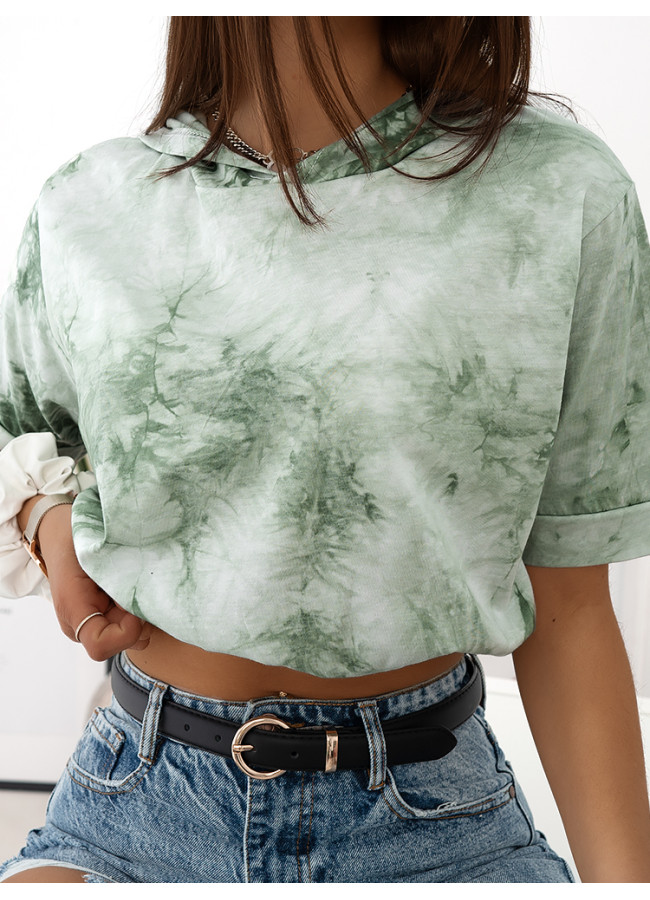 SILVIA WATERCOLOUR MINT BLOUSE