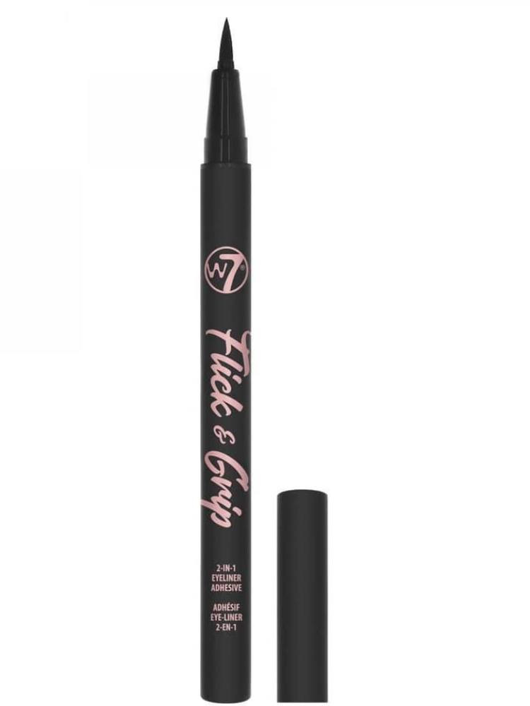 W7 FLICK & GRIP 2 IN 1 ADHESIVE EYELINER PEN