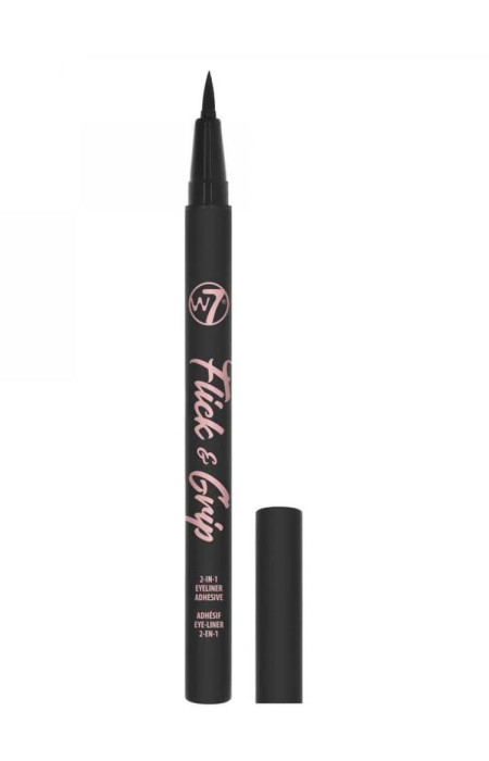 W7 FLICK & GRIP 2 IN 1 ADHESIVE EYELINER PEN