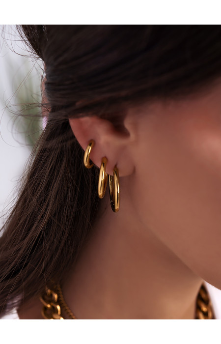 CALLIE GOLD HOOP EARRINGS