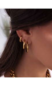 CALLIE GOLD HOOP EARRINGS