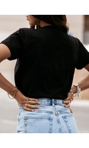 V BASIC BLACK T-SHIRT