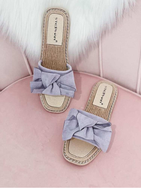 ISOBEL LILA BOW SLIPPERS