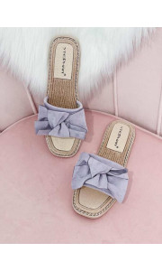 ISOBEL LILA BOW SLIPPERS