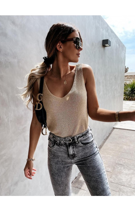 ORIOL KNITTED LUREX TOP