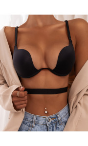 BLACK CLEAVAGE BRA