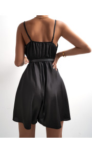 NIELSEN BLACK SATIN PLAYSUIT