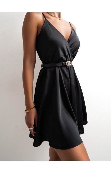 NIELSEN BLACK SATIN PLAYSUIT