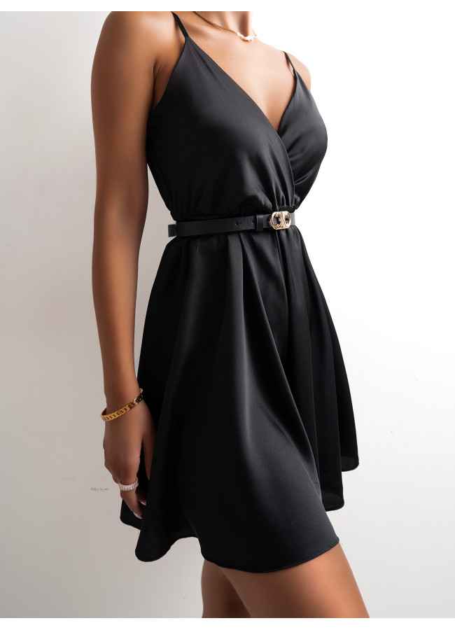 NIELSEN BLACK SATIN PLAYSUIT