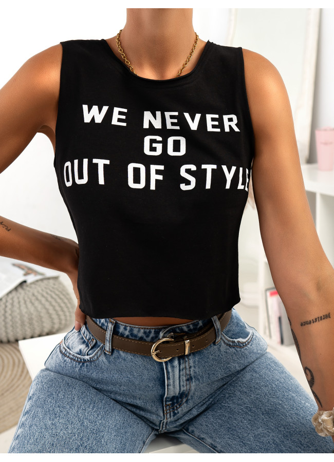 NEVER GO BLACK TANK TOP