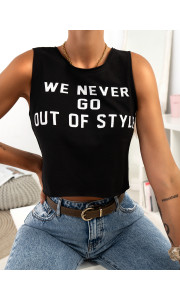NEVER GO BLACK TANK TOP