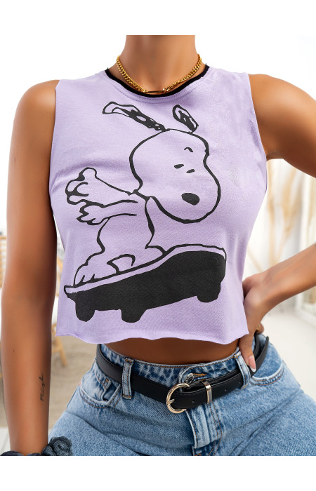 SKATE SNOOPY LILA TANK TOP