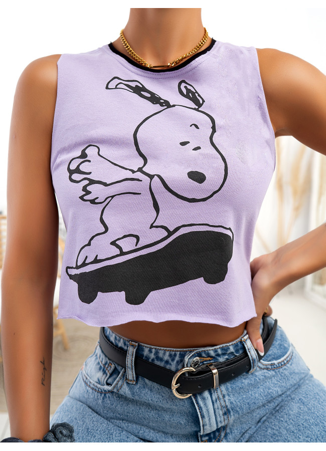 SKATE SNOOPY LILA TANK TOP
