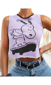 SKATE SNOOPY LILA TANK TOP