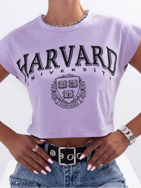 HARVARD LILA CROP TSHIRT