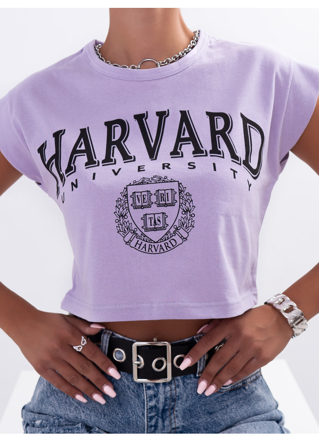 HARVARD LILA CROP TSHIRT