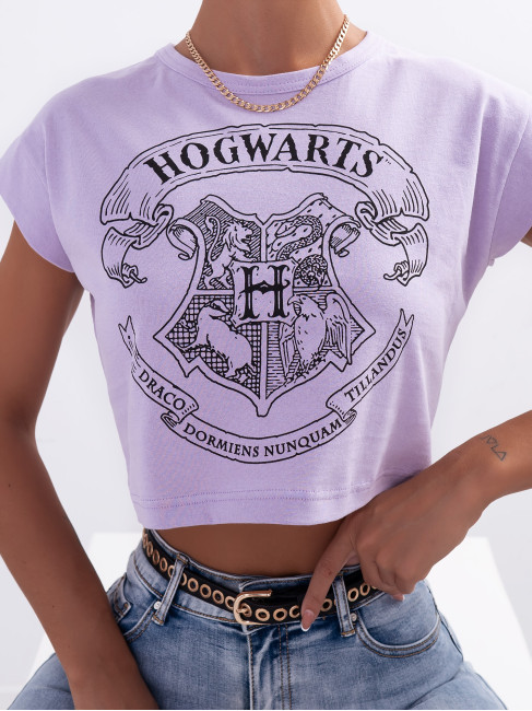 HOGWARDS LILA CROP TSHIRT