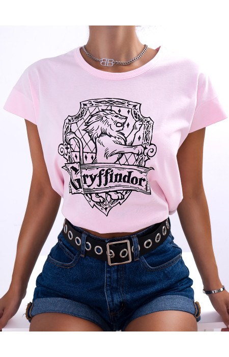 GRYFFINDOR CORD PINK T-SHIRT