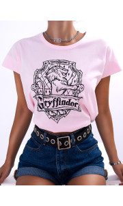 GRYFFINDOR CORD PINK T-SHIRT