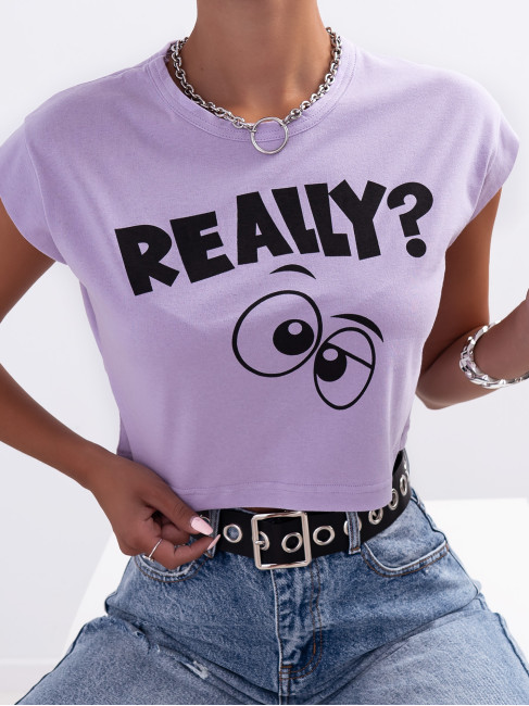 REALLY LILA CROP TSHIRT