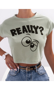 REALLY MINT CROP TSHIRT