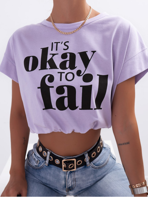FAIL LILA CROP TSHIRT