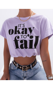 FAIL LILA CROP TSHIRT
