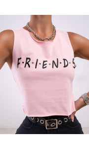 FRIENDS  PINK CROP TANK TOP