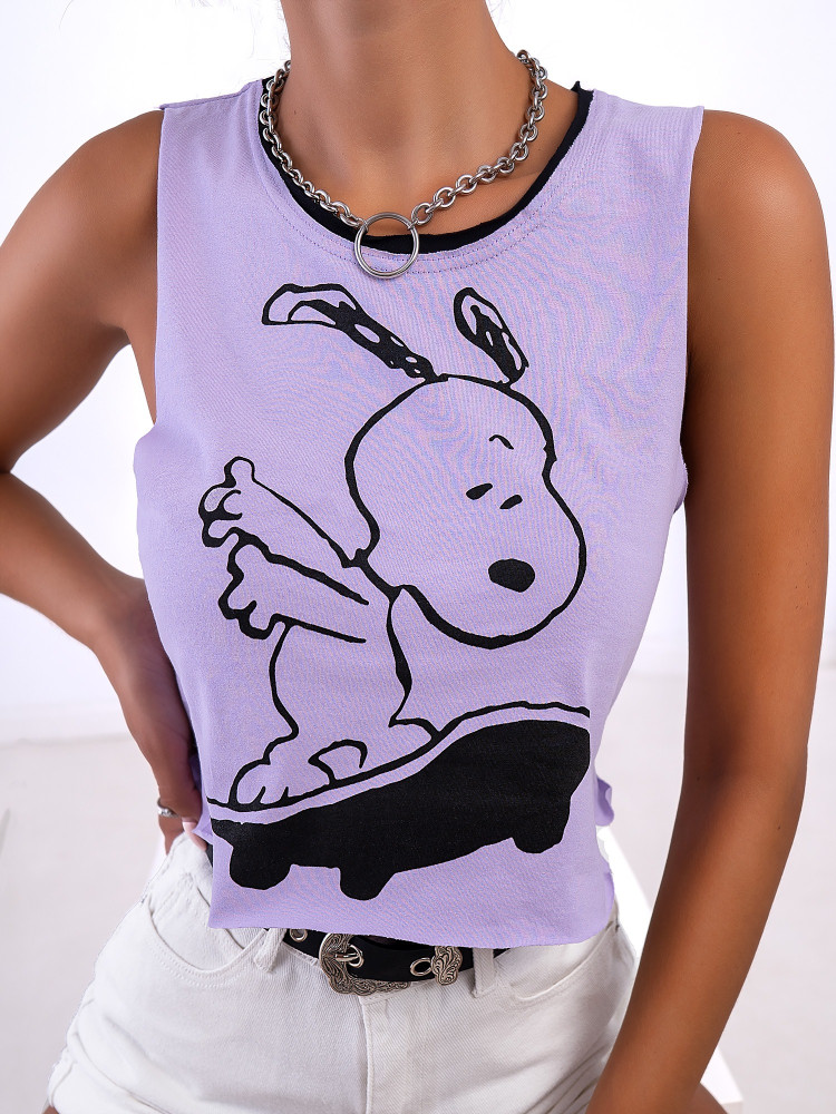 SKATE SNOOPY LILA TANK TOP