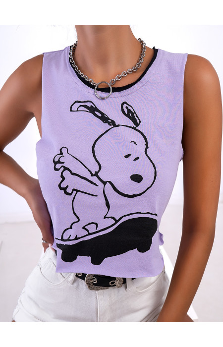 SKATE SNOOPY LILA TANK TOP
