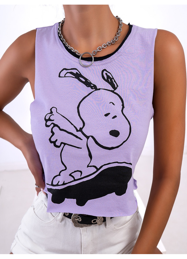 SKATE SNOOPY LILA TANK TOP