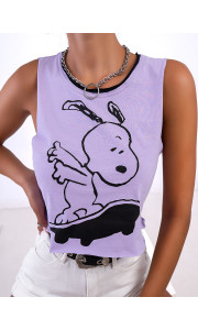 SKATE SNOOPY LILA TANK TOP